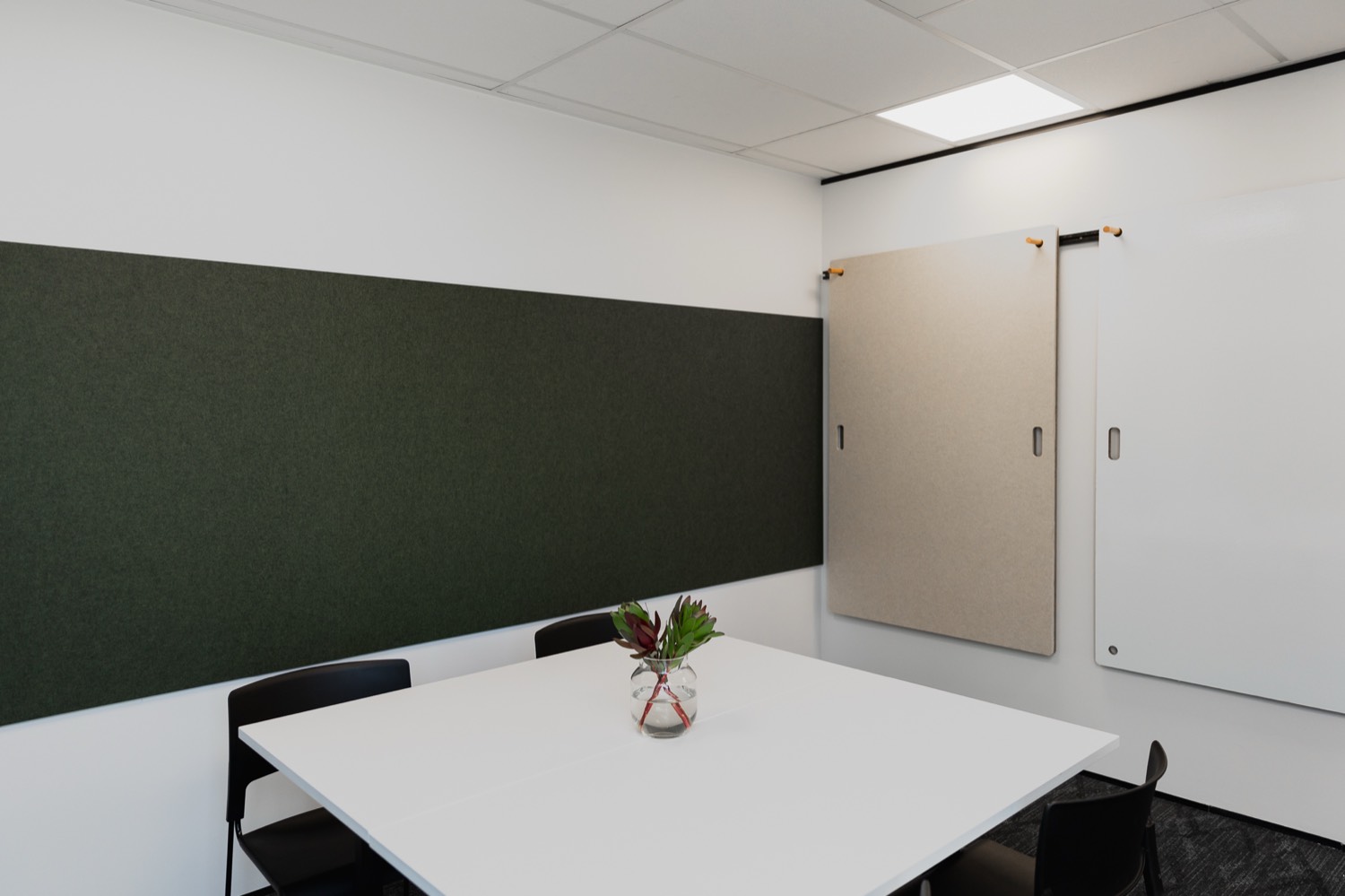 Whiteboards in a meeting room